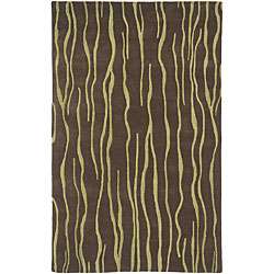 Hand tufted Brown Wool Expedition Rug (5 x 8)  