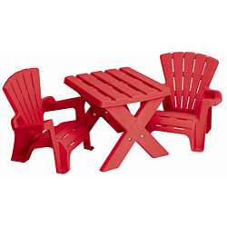 American Plastic Toys Childrens Plastic Table and Chairs Set 
