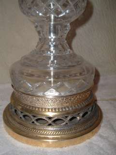Huge Vintage Rembrandt Crystal Lamp Hollywood Regency  