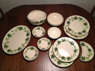 Collectible Antique Fransiscan Ivy Dinnerware Plate Set  