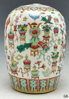 Gorgeous Antique Chinese Porcelain Vase Thousand Vases Design Late 