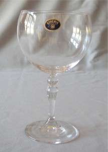Burgundy Wine Glass Goblet Bohemia Crystal Carmen  