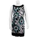 Connected Apparel Womens Plus Size Printed Dress