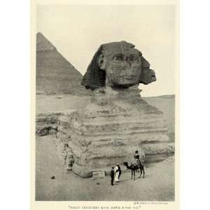 com 1922 Print Sphinx Egypt Giza Archaeology Ancient Camel Necropolis 