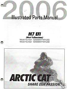 2006 ARCTIC CAT SNOWMOBILE M7 EFI PARTS MANUAL  