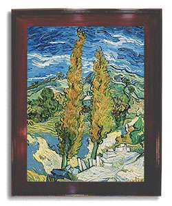 Vincent Van Gogh The Poplars at St. Remy Framed Canvas Art 