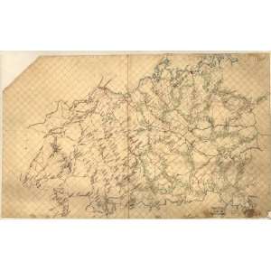  Civil War Map Map of Spotsylvania and Caroline Counties 