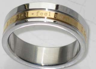 PERFECT WEEDING RING MANS OR WOMENS GOLD GP STEEL wedding BAND RING 