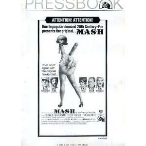   release M*A*S*H (MASH) Pressbook with Donald Sutherland, Elliott Gould