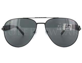 NEW Bvlgari BV 5018 128 87 Black Aviator Sunglasses  