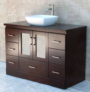 48 Bathroom Vanity Cabinet Vessel Sink Wood Faucet MC1  
