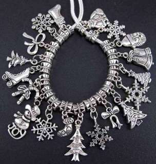   Tibetan Silver Christmas Gift Dangle Beads Fit Charm Bracelet #fm83