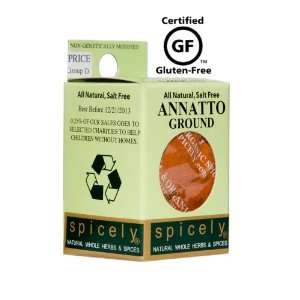 Spicely All Natural and Certified Gluten Free Annatto seeds Ground 