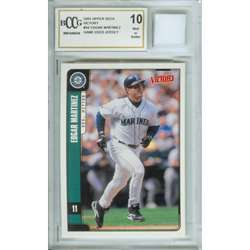 Edgar Martinez Mint Card and Game used Jersey  