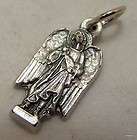 mini silver archangel st gabriel saint medal protection pendant charm 