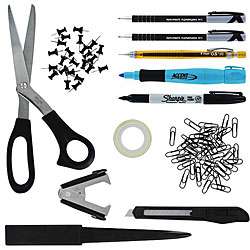 Office Home Desk 12 piece Accessory Supply Kit  