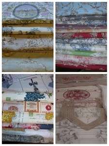 FRENCH FABRIC MATERIAL shabby chic beautiful 100%COTTON TOILE deJOUY 