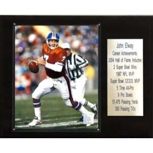   Broncos John Elway 12x15 Career Stats Plaque