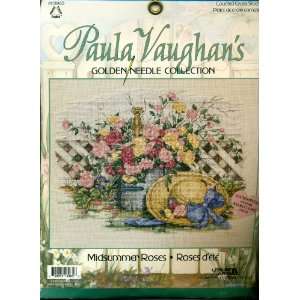  Midsummer Roses   Paula Vaughans Counted Cross Stitch Kit 
