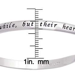   Silver Engraved Mothers Sentiment Cuff Bracelet  