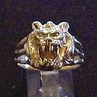 14k gold lion ring  
