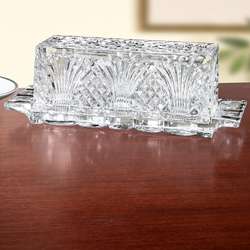   Avenue Crystal Wellington 8.5 inch Oblong Butter Dish  