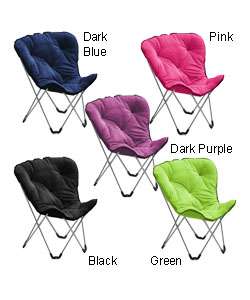 Plush Cushioned Folding Butterfly Chair  