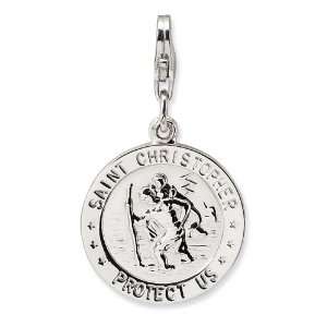  Amore La Vita Sterling Silver St. Christopher Charm with 
