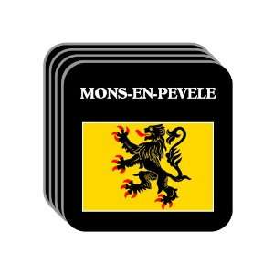 Nord Pas de Calais   MONS EN PEVELE Set of 4 Mini Mousepad Coasters