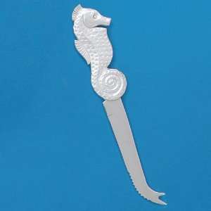    Pewter Seahorse Cheese Cutter Knife Blade