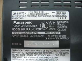 Panasonic KXL D720 PCMCIA CD ROM Player  