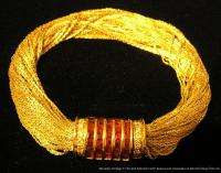 Vintage Estate Signed 18k Yellow Gold Bracelet w Rubies & Diamonds 