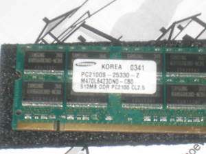 M470L6423DN0 CB0 512MB PC2100 SODIMM 16CHIP 200 PIN  