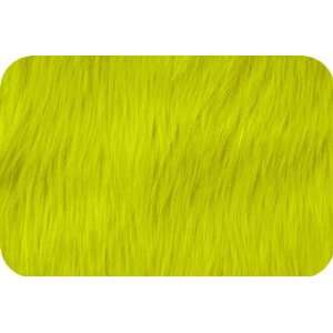  60 Wide Faux Fur Luxury Shag Yellow Fabric By the Yard 