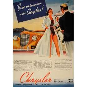  1938 Ad Hawaii Honeymoon Chrysler Royal Imperial Models 