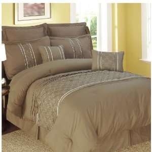  Over Sized and Over Filled 8 Piece Queen Comforter Set in Classic 
