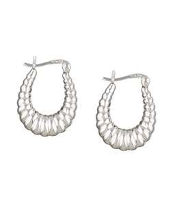 Sterling Silver Shrimp Design Hoop Earrings  