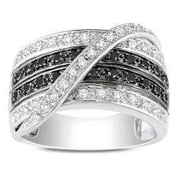   2ct TDW Black and White Diamond Fashion Ring (G H, I3)  