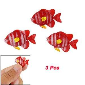  Como 1.2 Length Striped Red Plastic Mini Fish Ornament 
