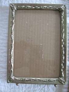 Metal and Glass Picture Frames with Velvet Backs Triple Hinged Frames 