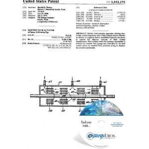  NEW Patent CD for ELECTRIC FLUID ACTUATOR 