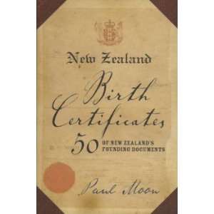 New Zealand Birth Certificates Paul Moon  Books