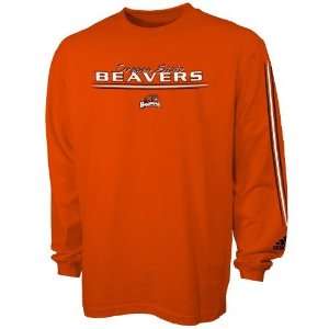 Adidas Oregon State Beavers Orange Team Vision Long Sleeve T shirt 
