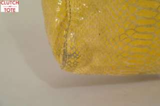 Michael Kors Jet Set Item Yellow Python Embossed Leather N/S Tote 