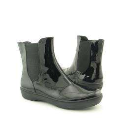   Top Sider Womens Shorewood Black Patent Leather Boots (Size 10
