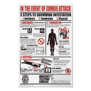  In The Event Of Zombie Attack Poster