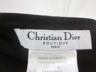 CHRISTIAN DIOR Black Wool Silk Lined Pants Slacks Sz 4  