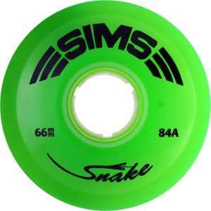  Sims Street Snake 66mm 84a Green Skateboard Wheels (Set Of 