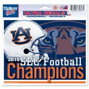  Auburn Tigers 2010 SEC Champions 4.5 x 6 Ultra Decal 