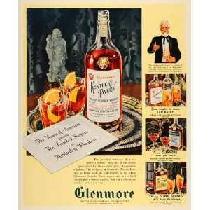  1938 Ad Glenmore Distillery Kentucky Bourbon Whiskey 